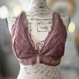 PINK Victoria's Secret Dusty Rose Lace Bralette XL